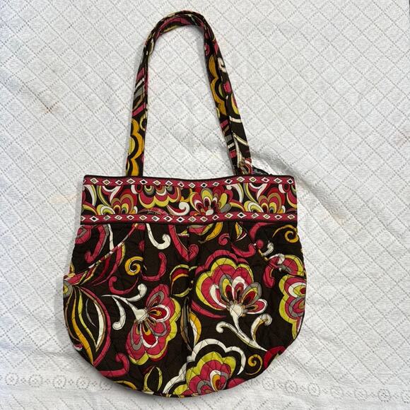 Vera Bradley Pink and Brown Shoulder Bag with Intricate Design - Picture 1 of 6